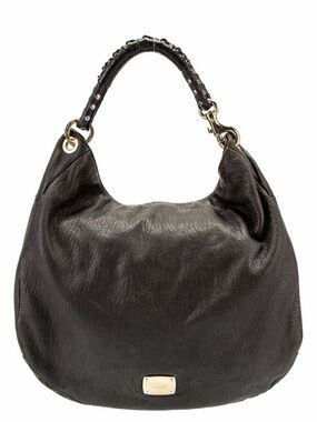 Jimmy Choo Black Leather Hobo with Gold Hardware